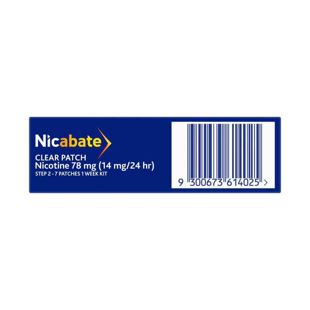 Nicabate ear Patch Quit Smoking Step 2 14 mg - 7 pack
