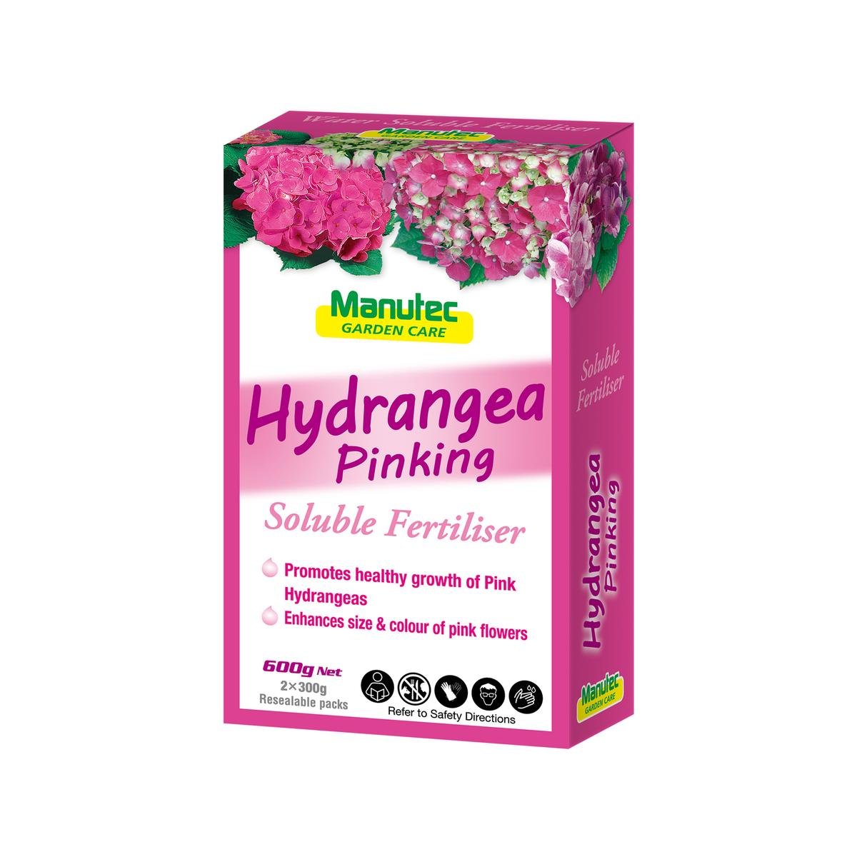 Manutec Hydrangea Pink Fertiliser 600g Soluble Powder Boost Growth