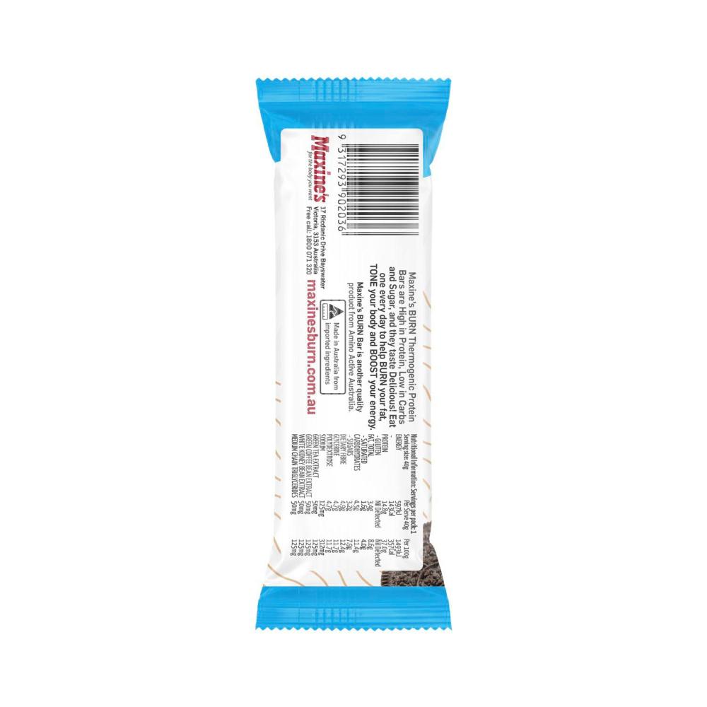 Maxine's Burn High Protein Bar Cookies & Cream - 40g