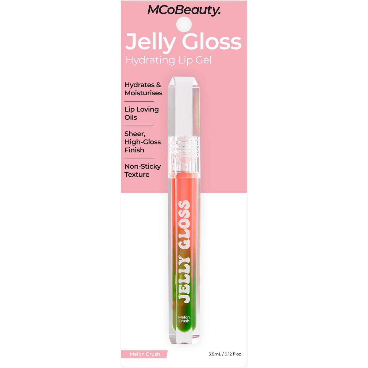 Mcobeauty Jelly Gloss Hydrating Lip Gel Melon Crush 3.8ml
