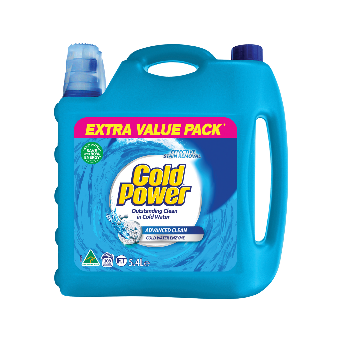 Cold Power Advanced Clean Liquid Laundry Detergent - 4L
