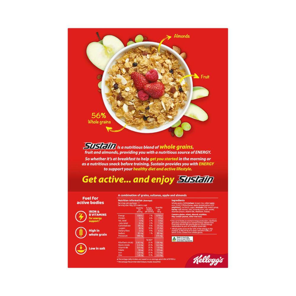 Kellogg's Sustain Whole Grain Flakes Breakfast Cereal - 460g