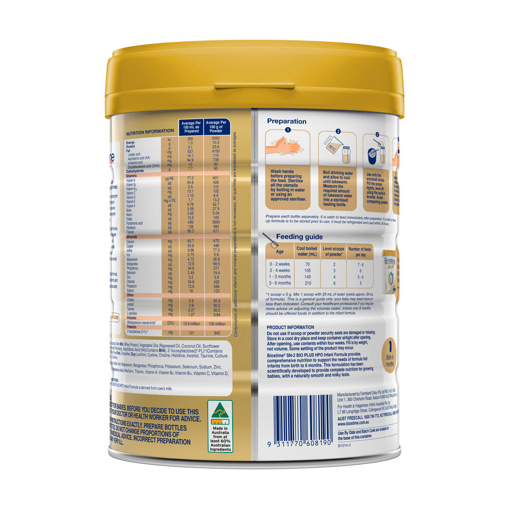 Biostime Sn-2 Bio Plus Hpo Infant Formula 0-6 Months - 800g