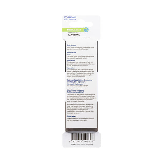 Korbond 110084 Iron On Mender 3pk - 1 EACH
