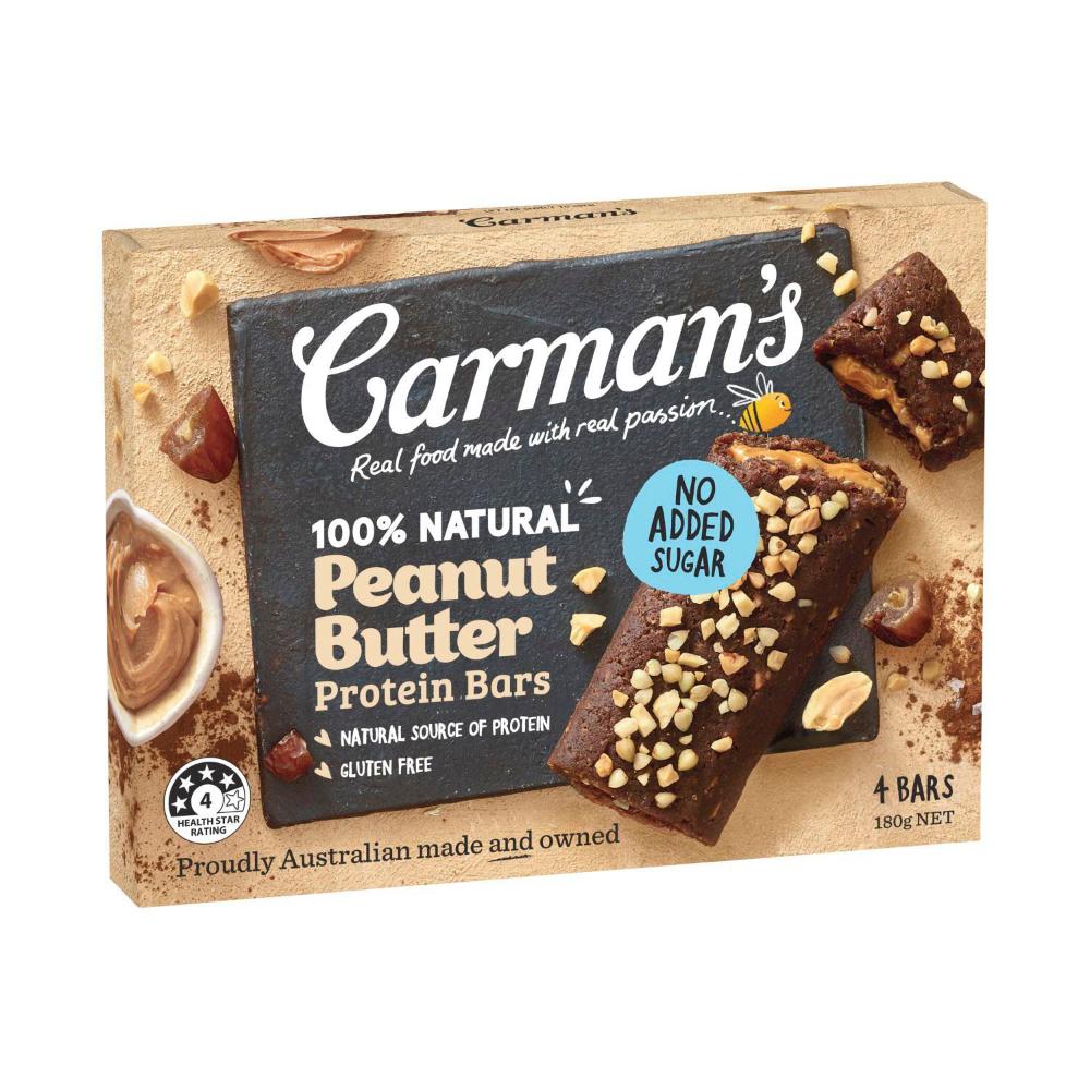 Carman's Protein Nut Butter Peanut Butter 180g - 4 Pack