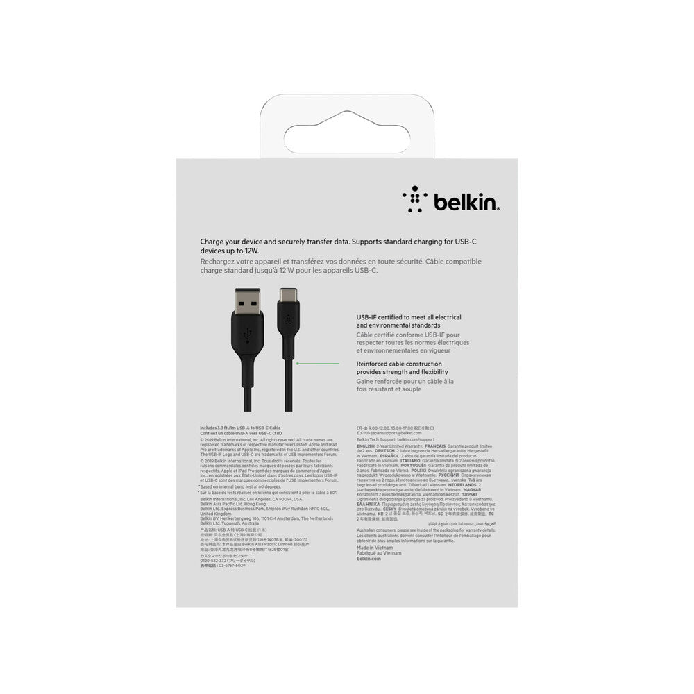 Belkin Boostcharge Usb-a To Usb-c Cable- 1m Black - 1 pack