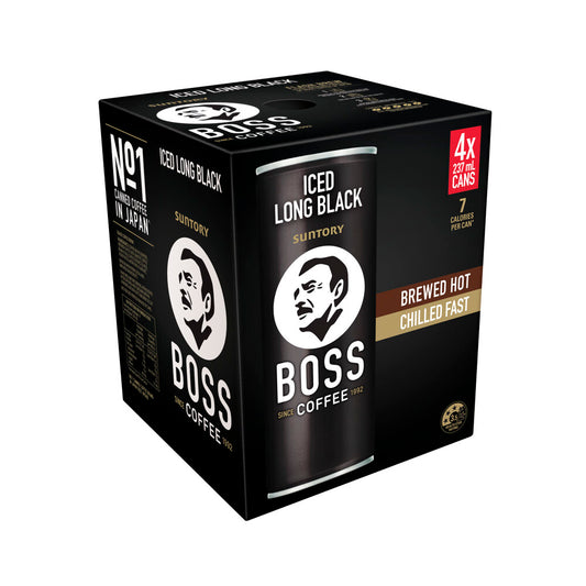 Boss Long Black 4x237ml - 4 pack