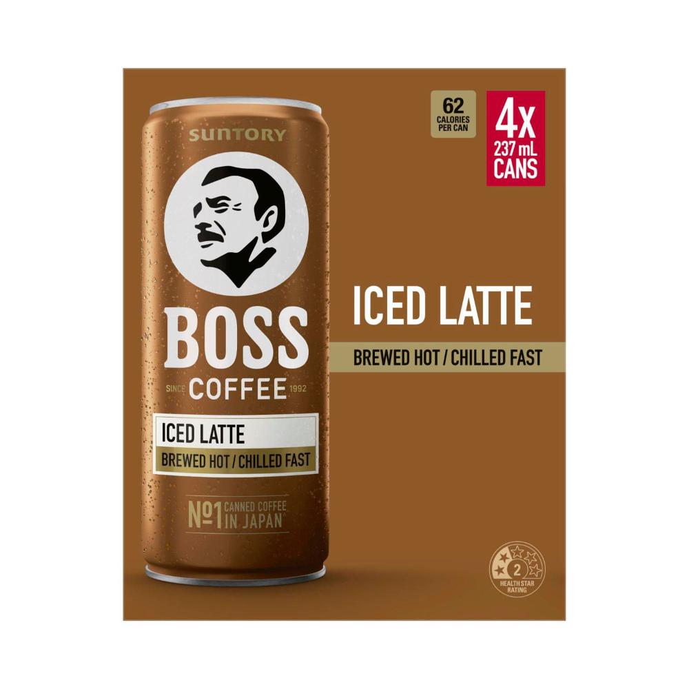 Boss Latte 4x237ml - 4 pack