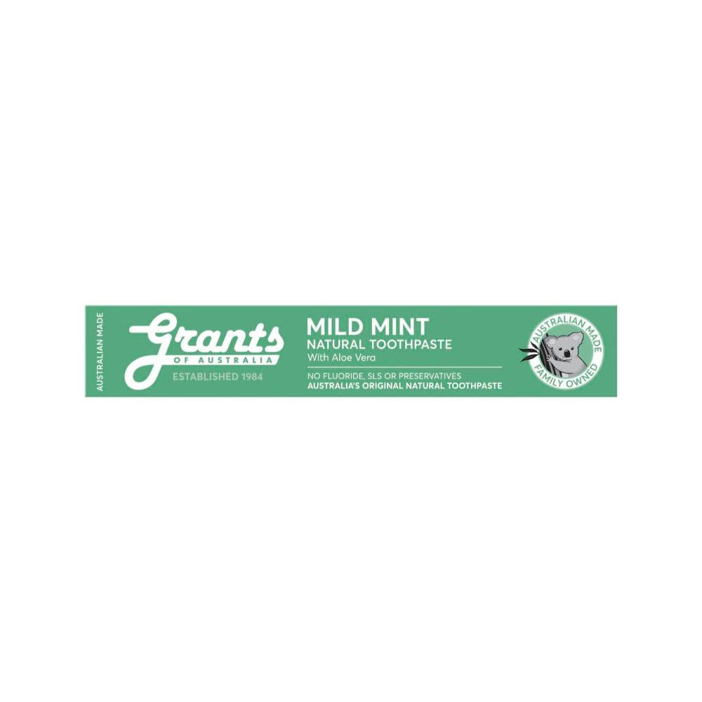 Grants Of Australia Mild Mint With Aloe Vera Natural Toothpaste - 110g