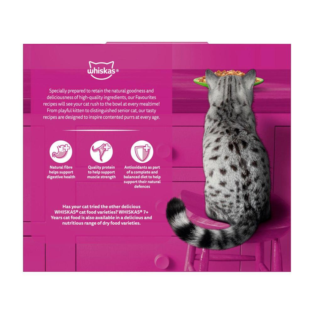 Whiskas Senior 7+ Years Wet Cat Food Mixed Favourites In Jelly 12x85g Pouch - 12 pack