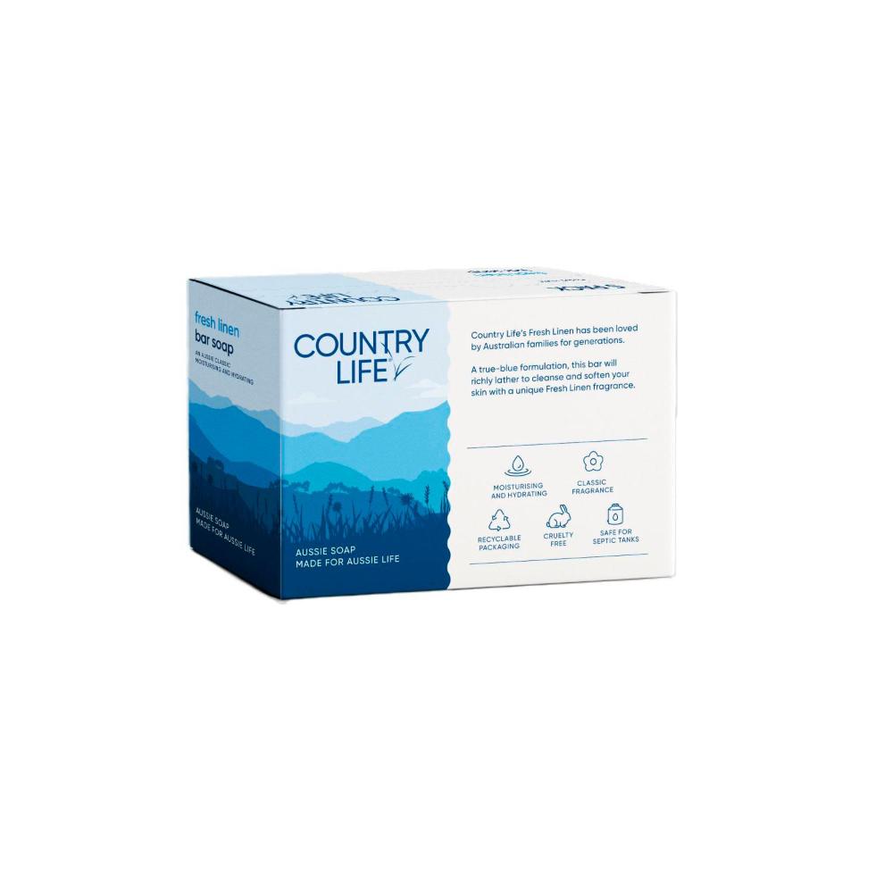 Country Life White Fresh Linen Soap - 5 pack
