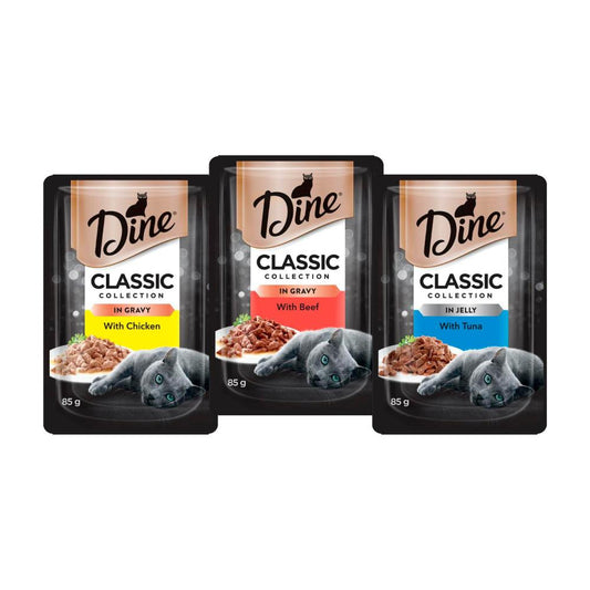 Dine assic Collection Pouch Cat Food Mixed Selection In Jelly/gravy 12x85g - 12 pack