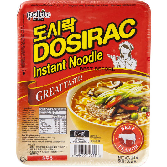 Paldo Dosirac Beef Noodles 86g