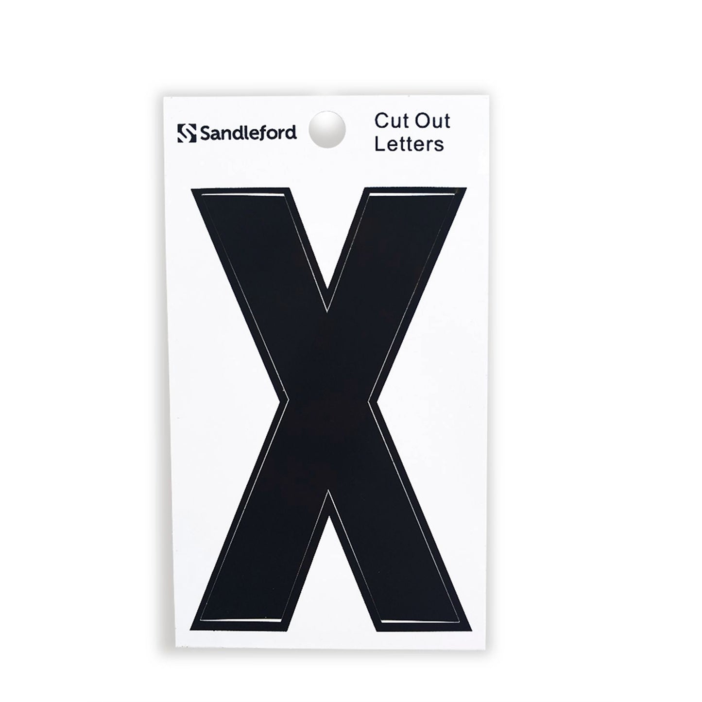 Sandleford Black Cut Out Self Adhesive House Letter X - 85mm