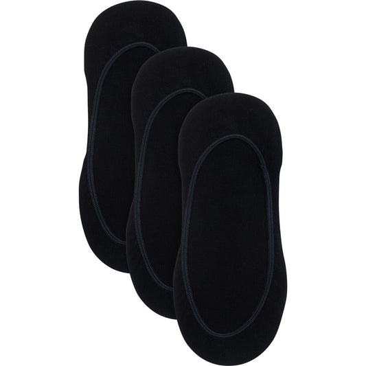 Underworks Ladies Invisible Footlets Black 9-11 3 Pack