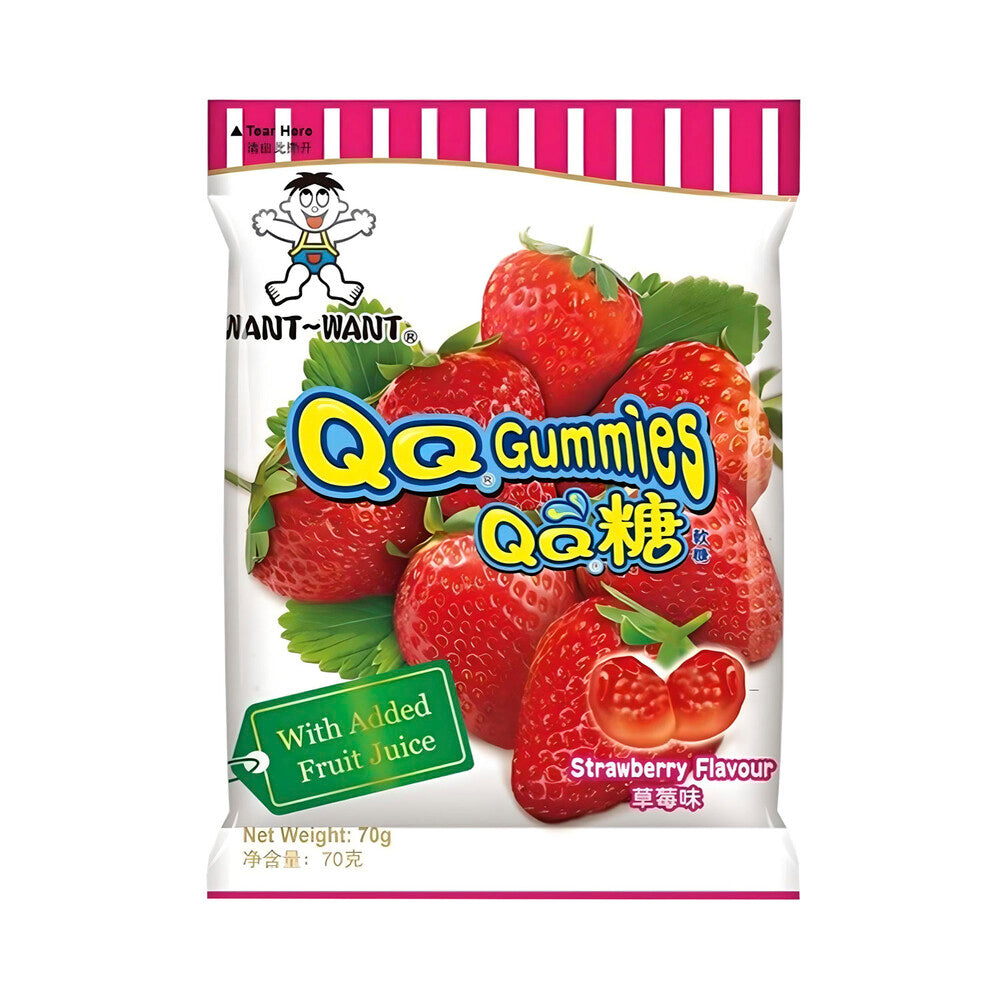 Want Want QQ Strawberry Gummies - 70g