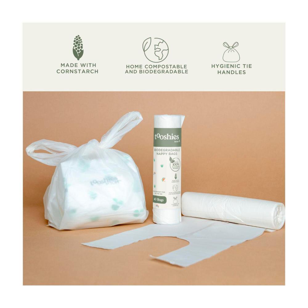 Tooshies Biodegrable Nappy Bags - 40 pack