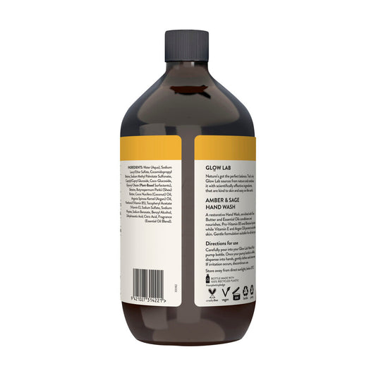 Glow Lab Hand Wash Refill Amber & Sage - 900mL