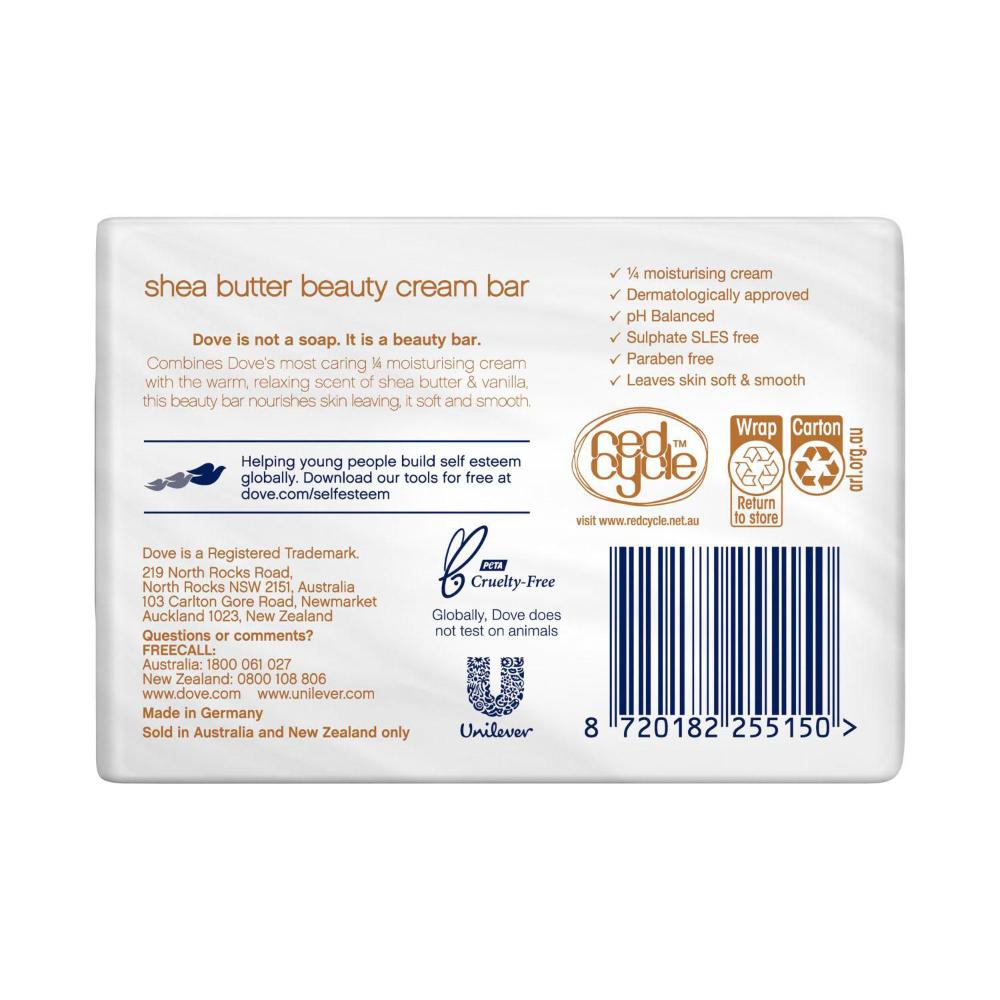 Dove Beauty Bar Shea Butter 2 X 90g - 180g