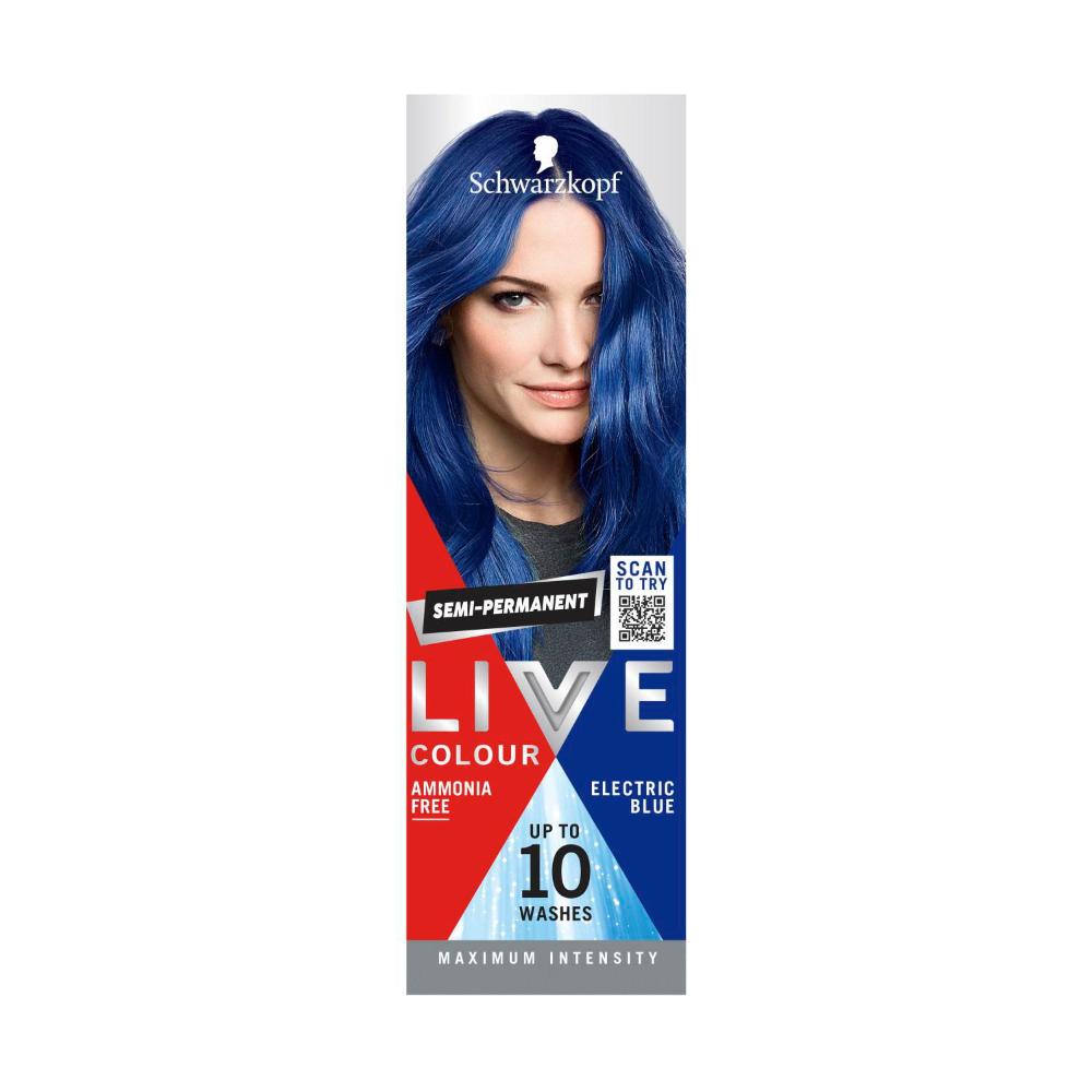 Schwarzkopf Live Colour Ultra Brights Electric Blue - 75mL