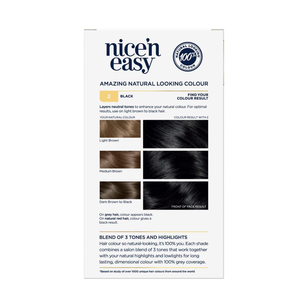 airol Nice 'N Easy 2 Natural Black Permanent Hair Colour - 1 pack