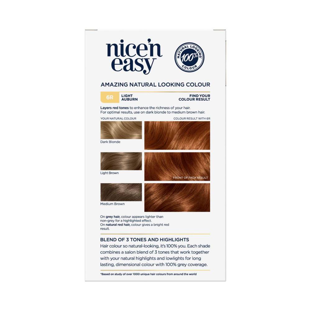 airol Nice 'n Easy 6r Natural Light Auburn Permanent Hair Colour - 1 pack
