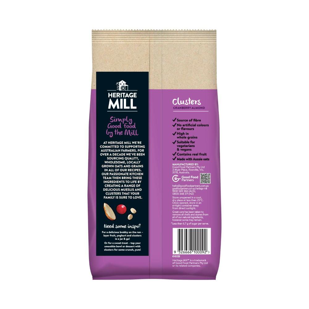 Heritage Mill usters Cranberry Almond Coconut - 750g