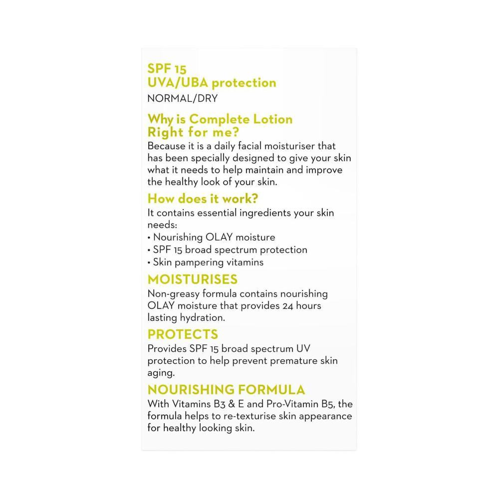 Olay Complete Lotion Uv Normal/dry - 150mL
