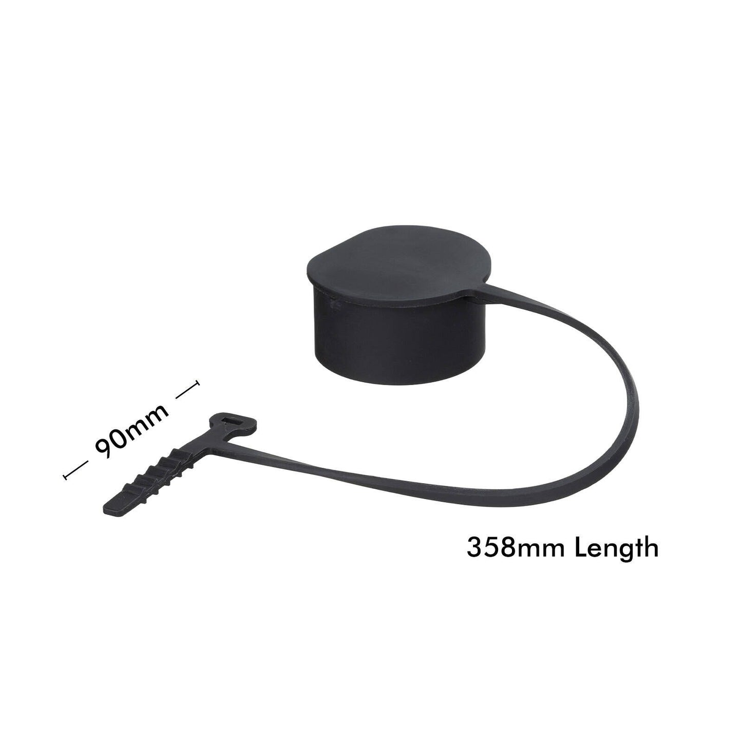 Deta EV Charger Connector Cover - Type-2 - 36.7 x 85.7mm - Black