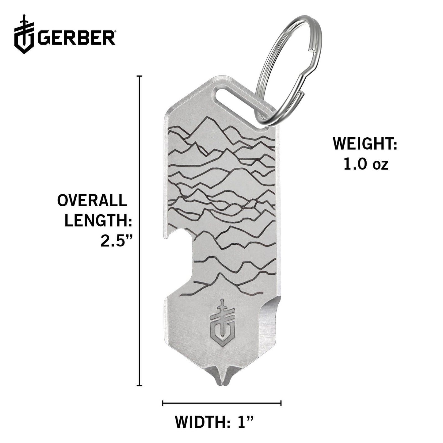 Gerber Dt Silver Hills Multitool Keychain Shard - 69.9 x 152mm