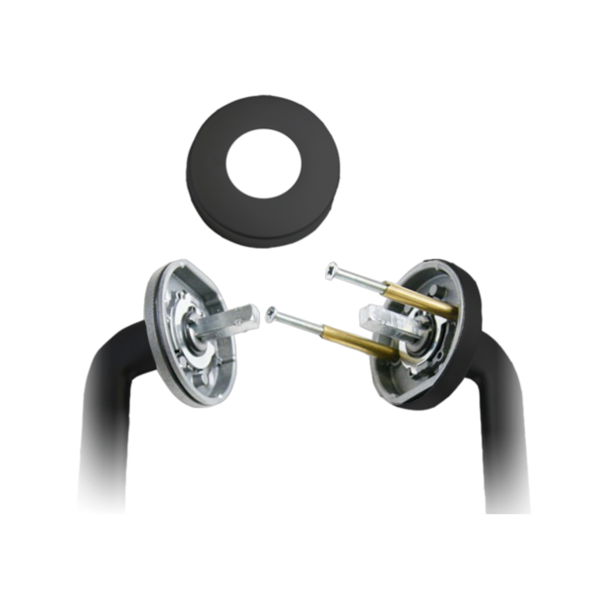 Lockwood Velocity Privacy Lever Set - 170mm - Matt Black - Easy Install