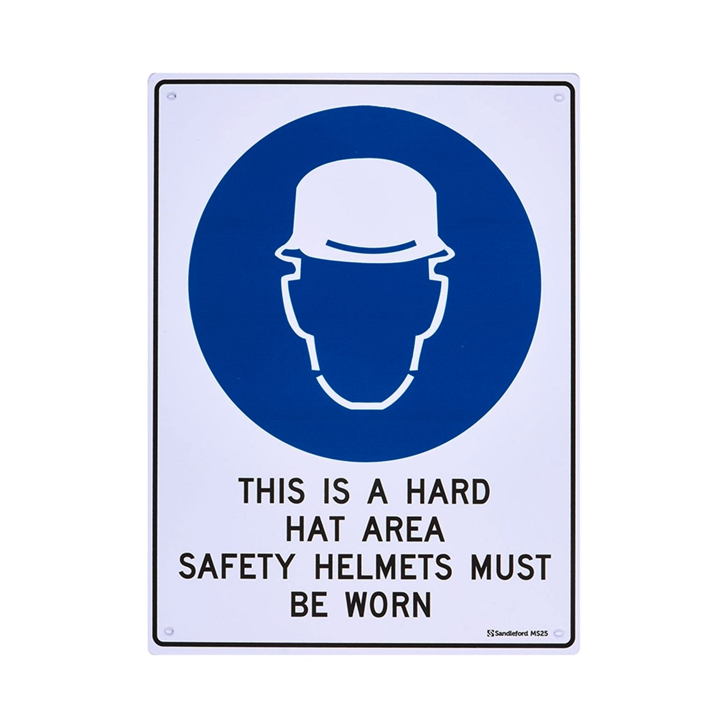 Sandleford Hard Hat Area Sign - 300 x 225mm