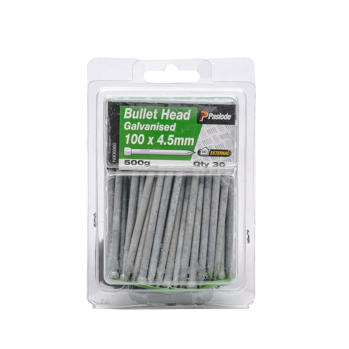 Paslode Galvanised Bullet Head Nails 100mm 4.5mm 30 Pack Durable