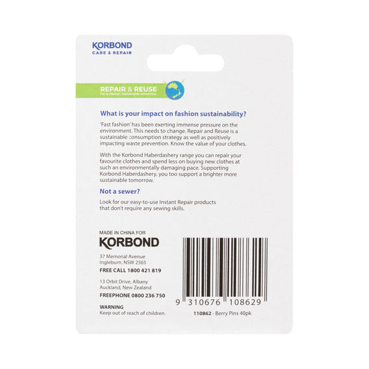 Korbond Plastic Tipped Berry Pins - 1 pack