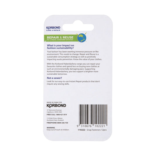 Korbond Assorted Press Studs - 1 each