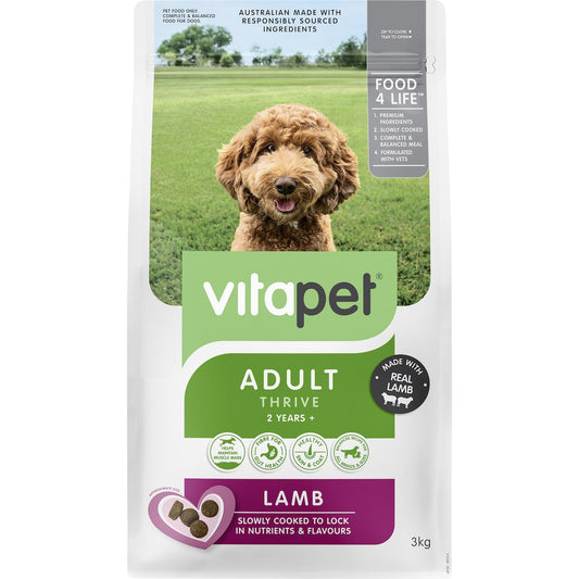 Vita Pet Dry Dog Food Adult Lamb 3kg