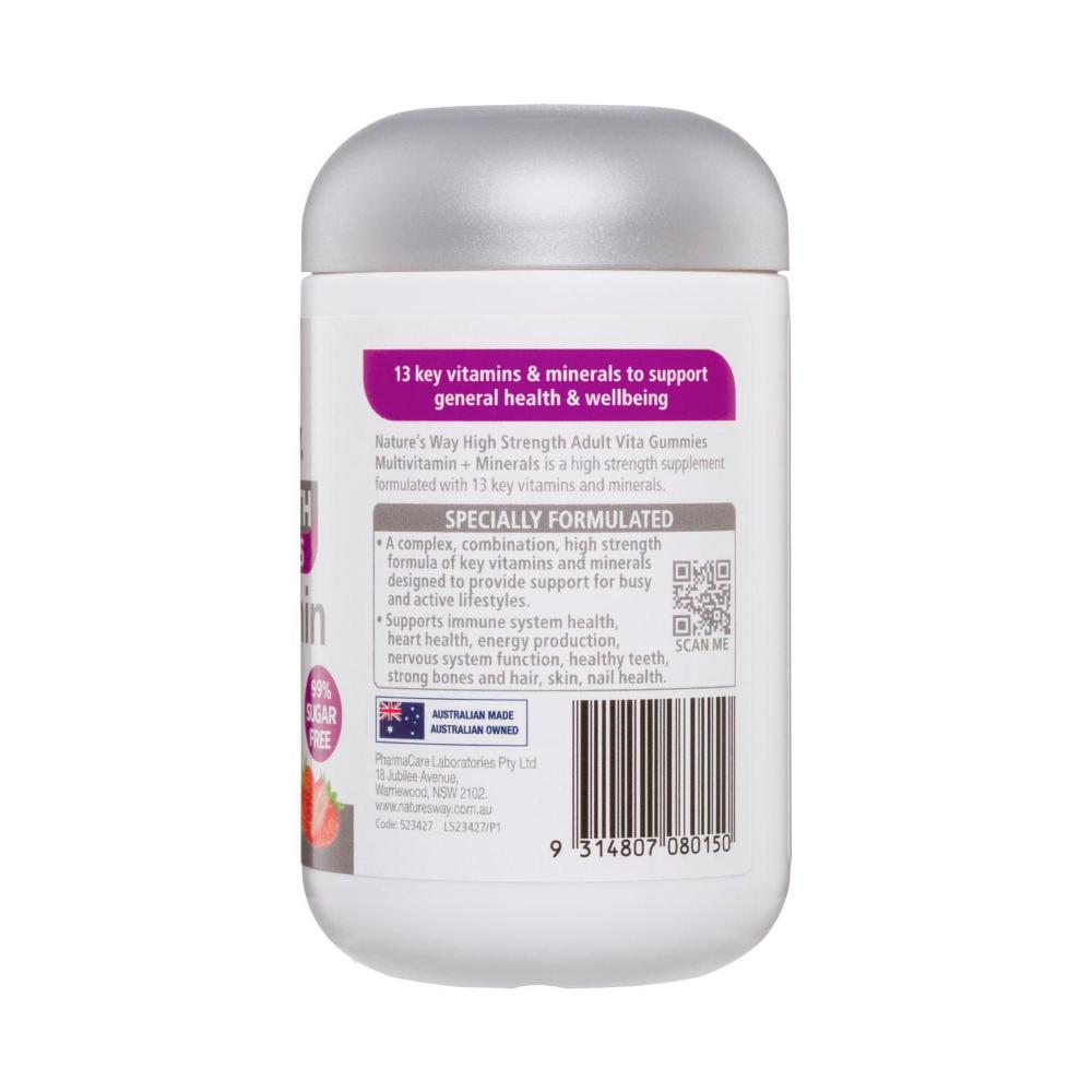 Nature's Way High Strength Adult Vita Gummies Multi +minerals - 65 Pack