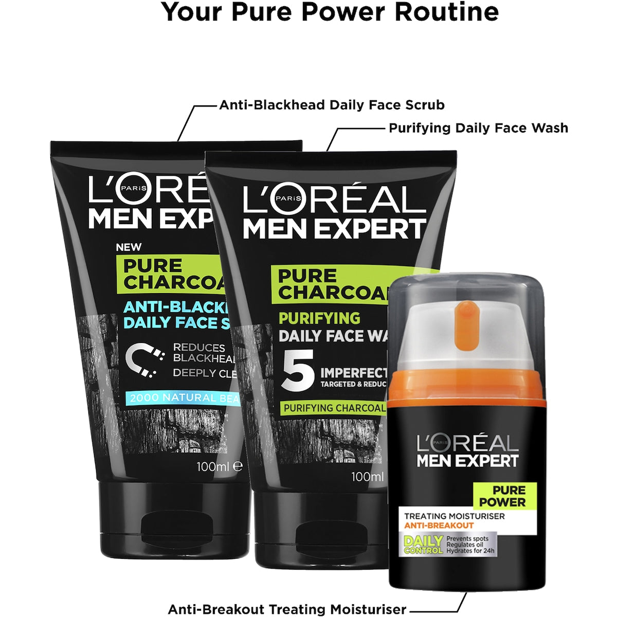 Loreal Paris Men Expert Pure Charcoal Scrub 100ml