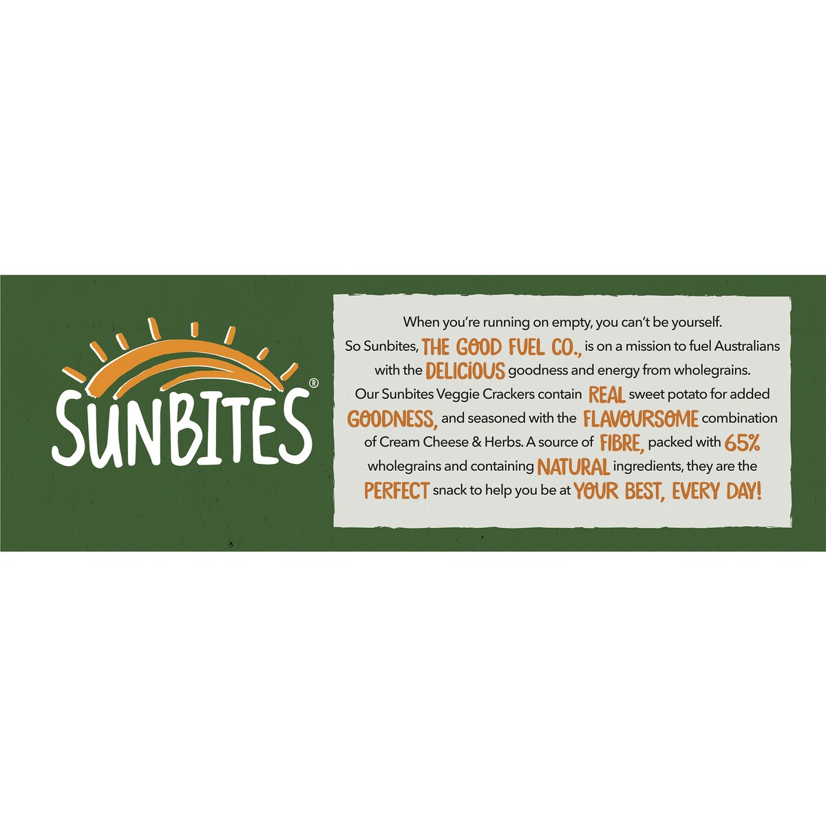 Sunbites Veggie Sweet Potato Crackers Share Pack Cream Cheese & Herb 110g