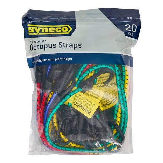 Syneco Tie Down Octopus Straps - 75cm - 20 Pack