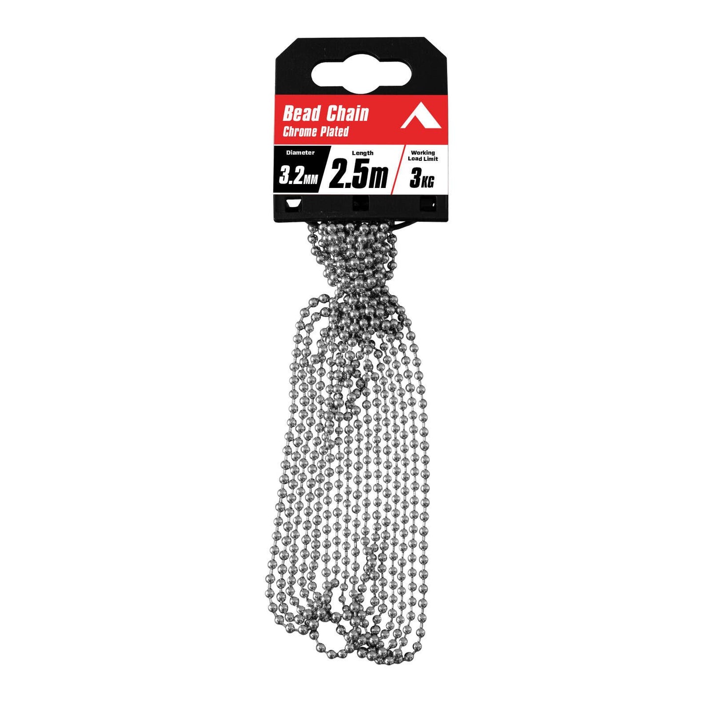 Pinnacle Chrome Plated Bead Chain - 2mm x 2.5m - 3kg
