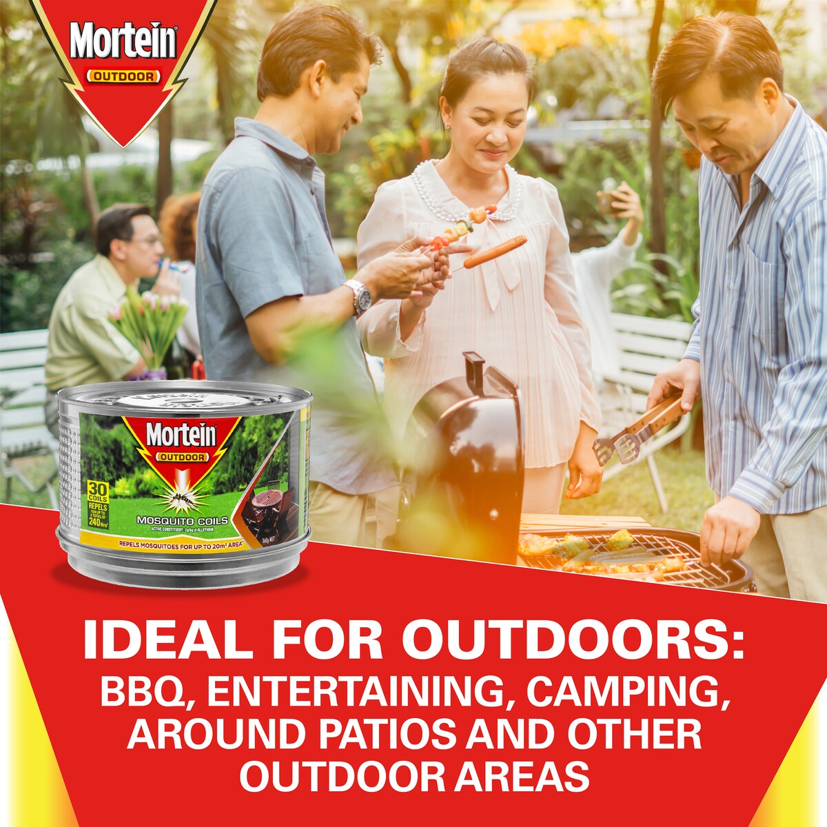 Mortein Outdoor Coil Burner Mosquito Repellent 30 pack