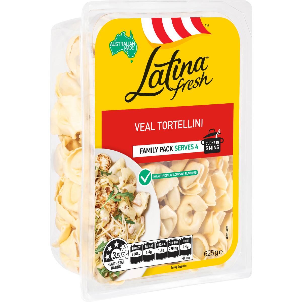 Latina Fresh Veal Tortellini Pasta 625g