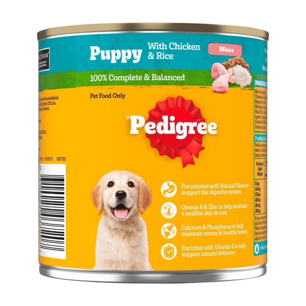 Pedigree Puppy Wet Dog Food With Chicken & Rice Mince Can - 700g