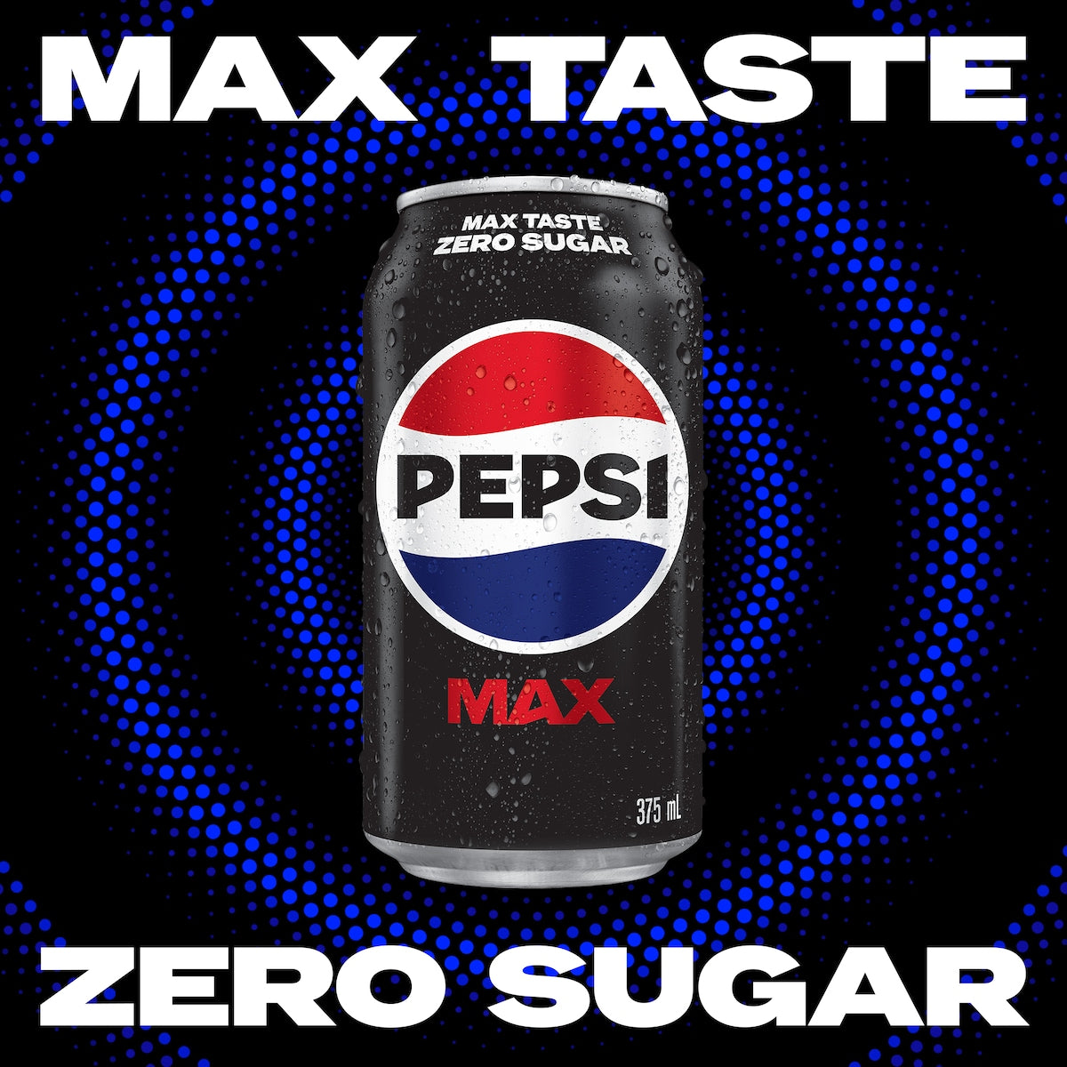 Pepsi Max No Sugar Soft Drink Cans 375ml X 24 Pack
