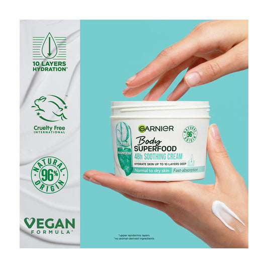 Garnier Aloe Vera & Magnesium Body Hyaluron Barrier Protect Body Cream - 380ml