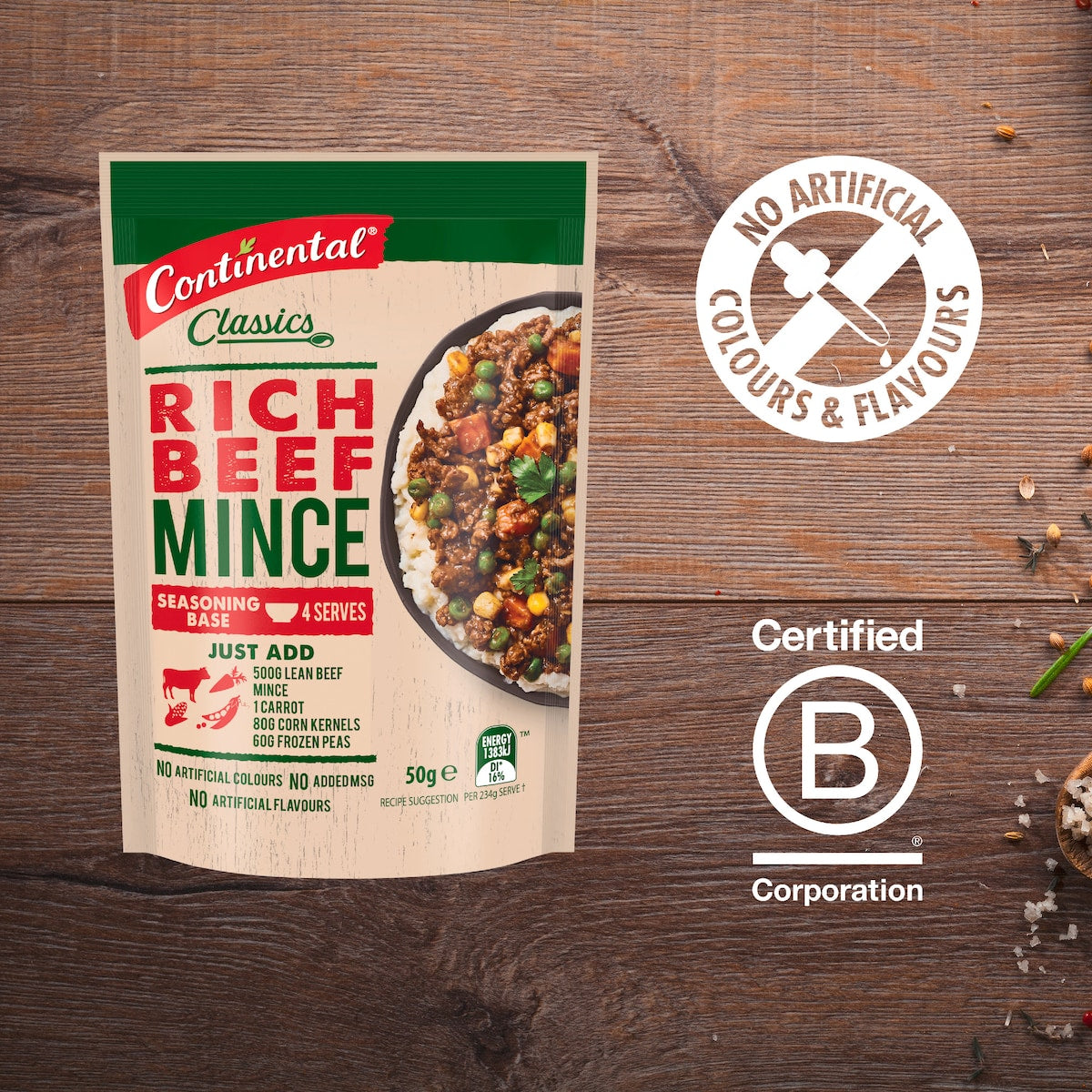 Continental Classics Recipe Base Rich Beef Mince 50g