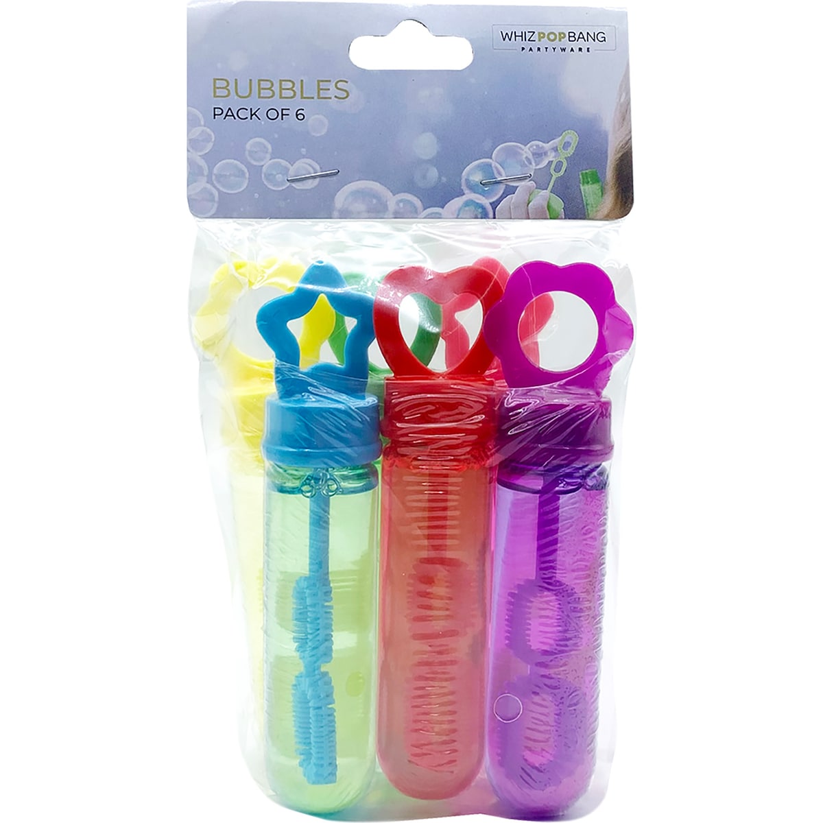 Whiz Pop Bang Novelty Bubbles 6 Pack