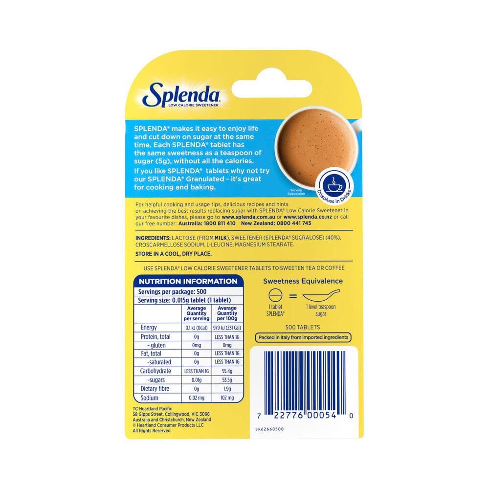 Splenda Sweetener Tablets - 500 pack