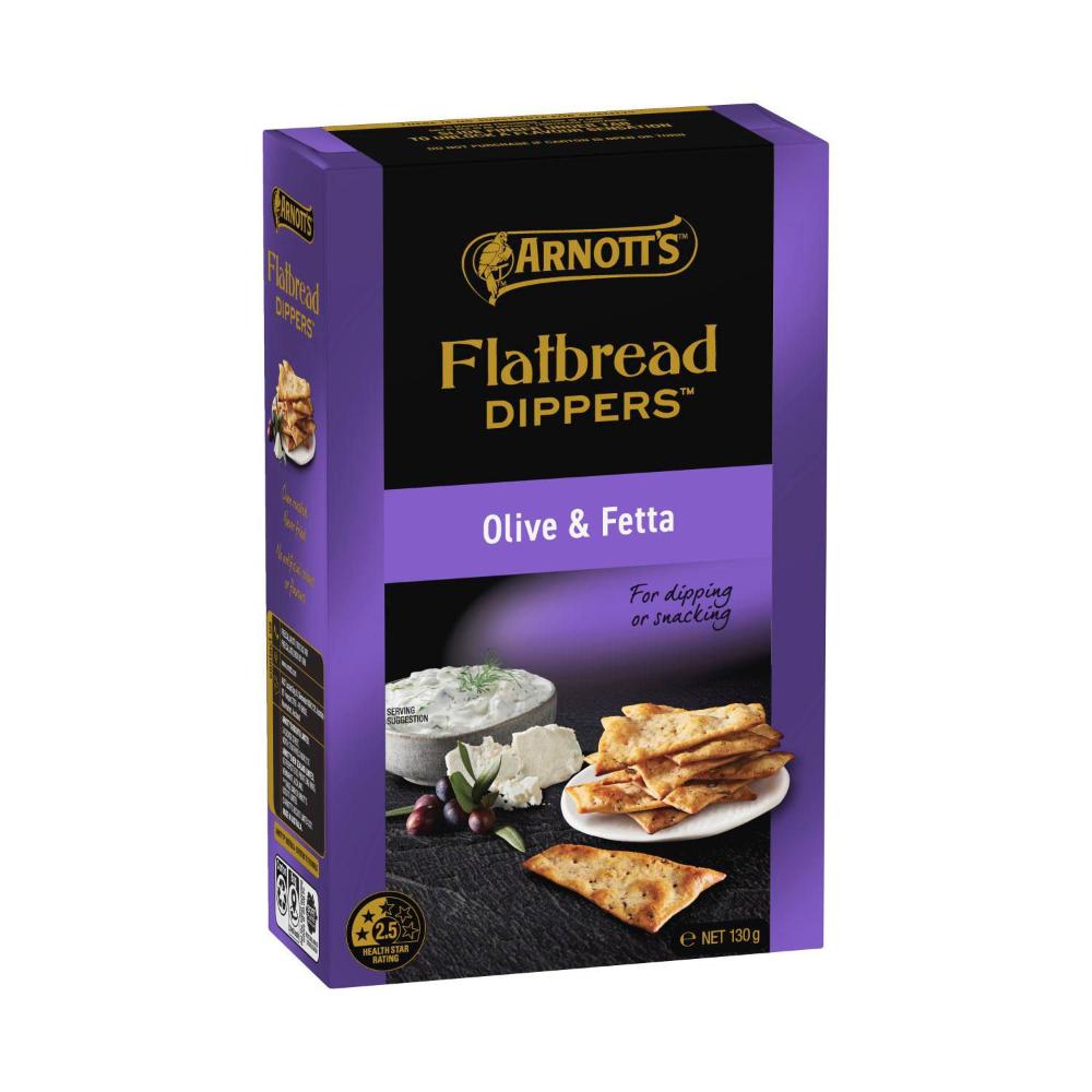 Arnott's Flatbread Dippers Feta & Olive - 130g